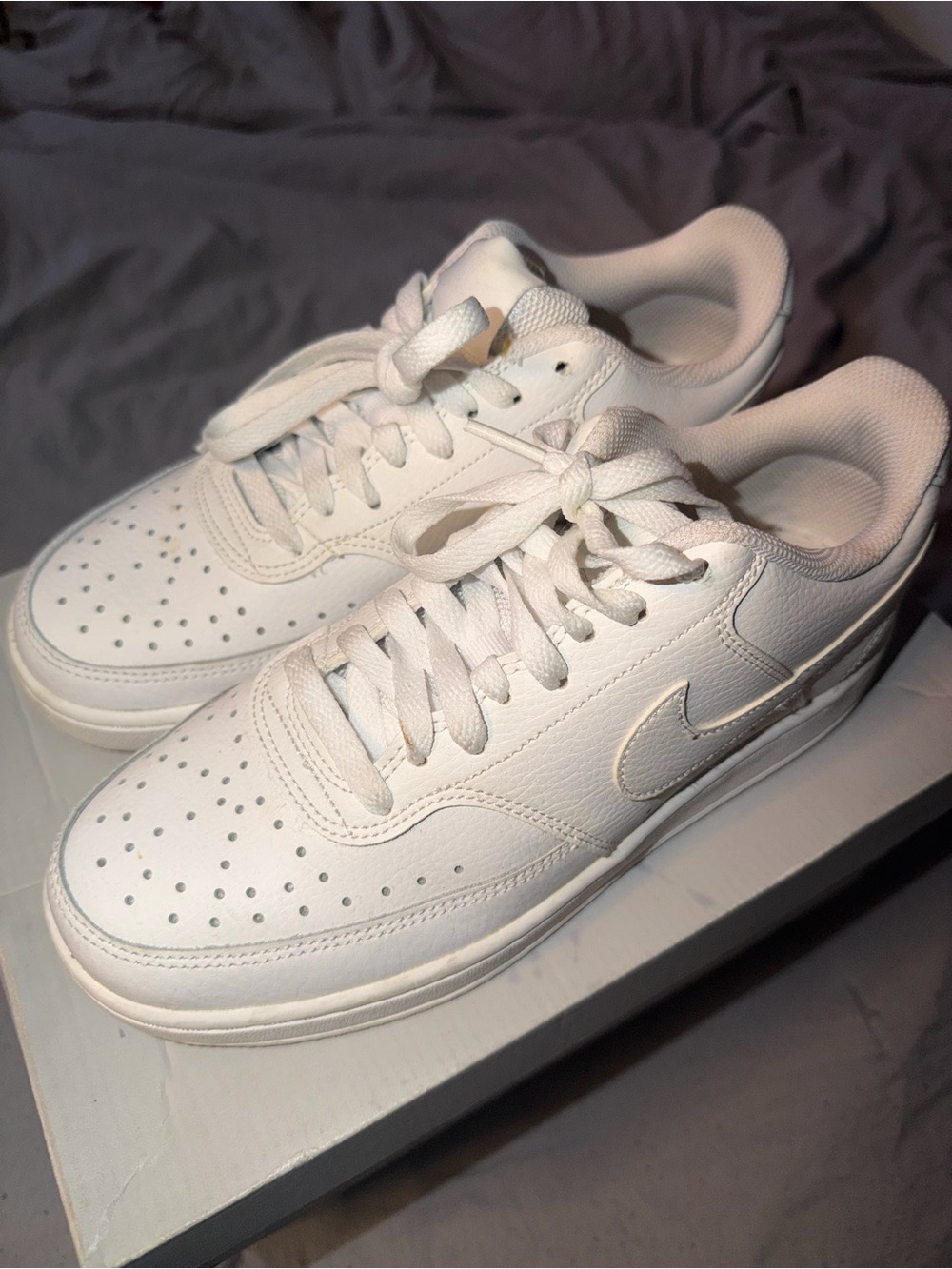 Nike Women's White Low-Top Leather Sneakers